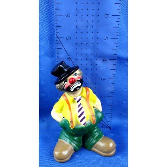 Sad Clown Cake Topper Vintage Wilton 1977 1316 Hong Kong Hard Plastic 4 Inch - Picture 2 of 9